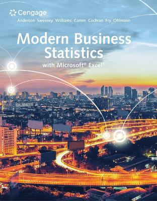 Book cover for Mindtap for Anderson/Sweeney/Williams/Camm/Cochran/Fry/Ohlmann's for Modern Business Statistics with Microsoft Excel, 1 Term Printed Access Card