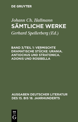 Book cover for Samtliche Werke, Band 3/Teil 1, Vermischte dramatische Stucke