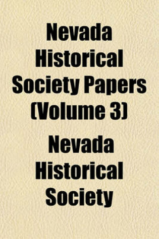 Cover of Nevada Historical Society Papers (Volume 3)