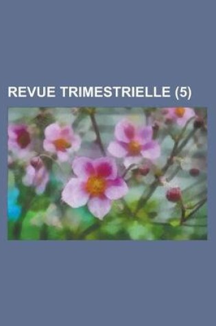 Cover of Revue Trimestrielle (5)