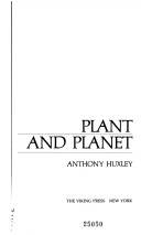 Book cover for Plant and Planet