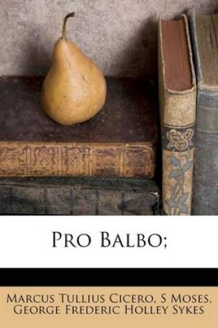 Cover of Pro Balbo;