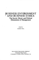 Book cover for Business Environment and Business Ethics