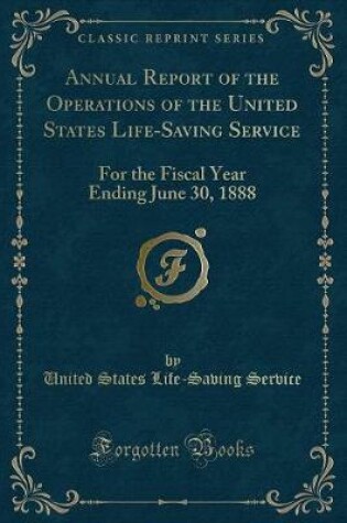 Cover of Annual Report of the Operations of the United States Life-Saving Service