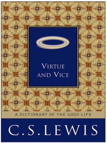 Book cover for Virtue and Vice