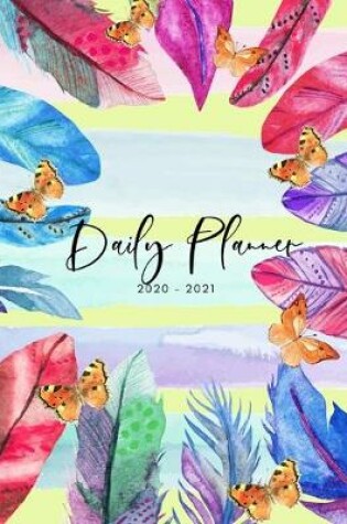 Cover of 2020 2021 15 Months Leaves Feathers Daily Planner