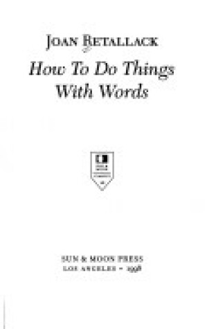 Cover of How to Do Things with Words