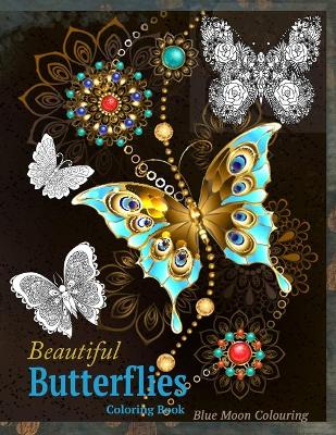 Book cover for Beautiful Butterflies Coloring Book