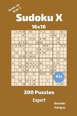 Book cover for Sudoku X Puzzles - 200 Expert 16x16 vol.14