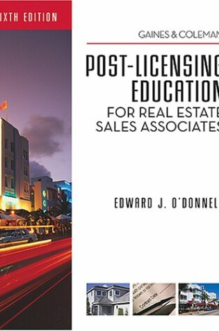 Cover of Florida Post-licensing Education for Real Estate Sales Associates