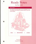 Book cover for Ready Notes for Use with Fundamentals of Corporate Finance