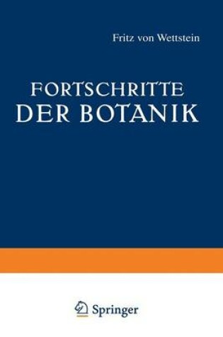 Cover of Fortschritte der Botanik