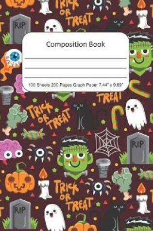 Cover of Composition Book Graph Paper, Halloween