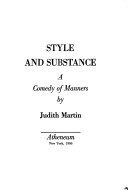 Book cover for Style and Substance