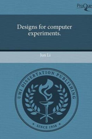 Cover of Designs for Computer Experiments