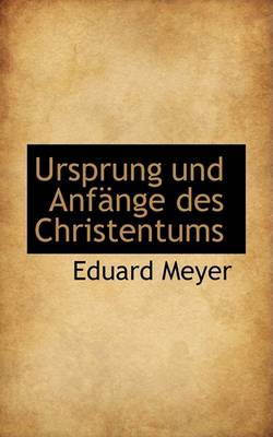 Book cover for Ursprung Und Anfange Des Christentums