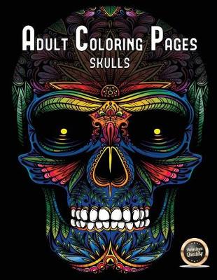Book cover for Adult Coloring Pages (Skulls)