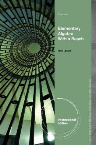 Cover of Elementary Algebra, International Edition