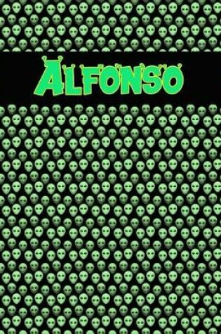 Cover of 120 Page Handwriting Practice Book with Green Alien Cover Alfonso