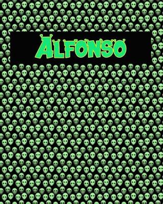 Book cover for 120 Page Handwriting Practice Book with Green Alien Cover Alfonso