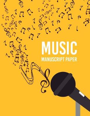 Book cover for Wide Staff music Manuscript Paper