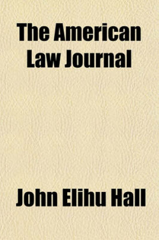 Cover of The American Law Journal