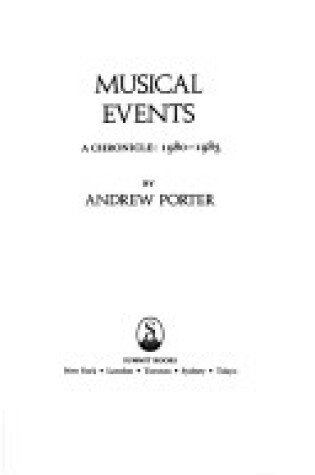 Cover of Musical Events