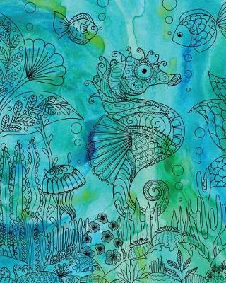 Cover of Journal Notebook Seahorse Drawing 2