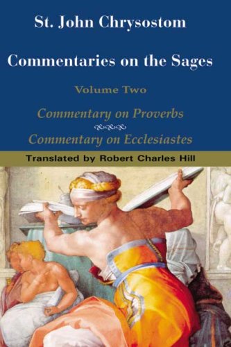 Book cover for St. John Chrysostom Commentaries on the Sages