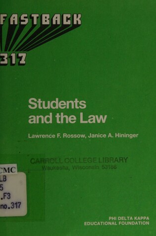 Cover of Students and the Law