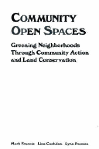 Cover of Community Open Spaces