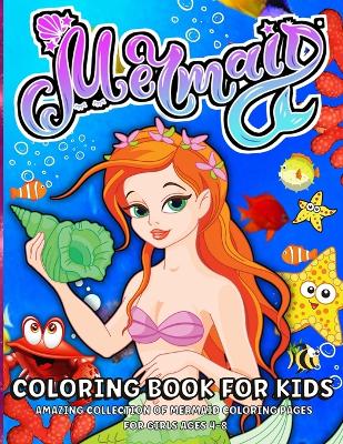 Book cover for Mermaid Coloring Book for Girls Ages 4-8