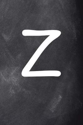 Book cover for Monogram Z Personalized Monogram Journal Custom Gift Idea Letter Z Chalkboard