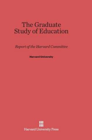Cover of The Graduate Study of Education
