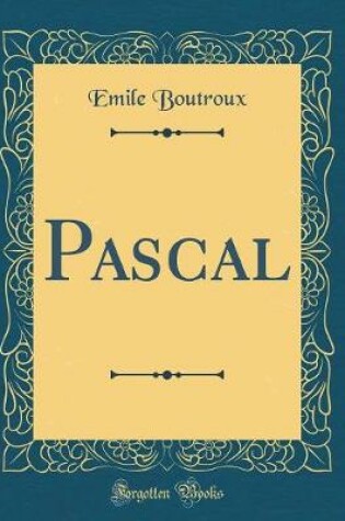 Cover of Pascal (Classic Reprint)