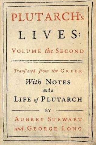 Cover of Plutarch's Lives - Vol. II