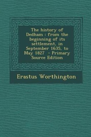 Cover of The History of Dedham