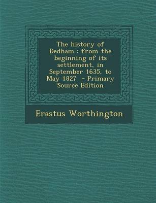 Book cover for The History of Dedham