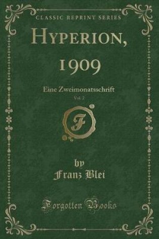 Cover of Hyperion, 1909, Vol. 2