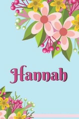 Cover of Hannah Personalized Blank Lined Journal Notebook