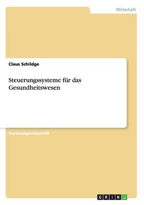 Book cover for Steuerungssysteme für das Gesundheitswesen