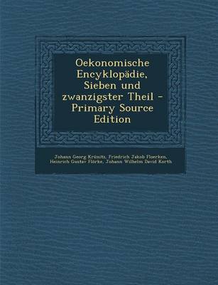 Book cover for Oekonomische Encyklopadie, Sieben Und Zwanzigster Theil