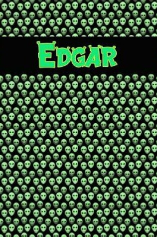 Cover of 120 Page Handwriting Practice Book with Green Alien Cover Edgar