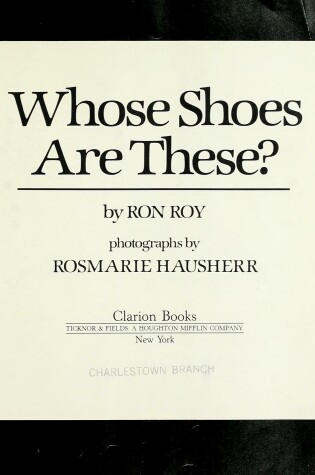 Cover of Whose Shoes Are These?
