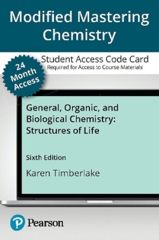 Cover of Modified Mastering Chemistry with Pearson Etext -- Standalone Access Card -- For General, Organic, and Biological Chemistry