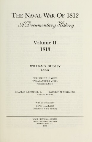 Cover of Naval War of 1812, a Documentary History, V. 2