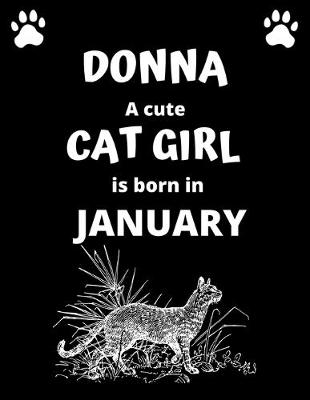 Book cover for DONNA a cute cat girl is born in January