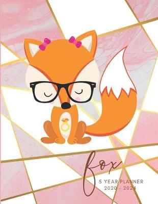 Book cover for 2020-2024 Five Year Planner Monthly Calendar Cunning Fox Goals Agenda Schedule Organizer