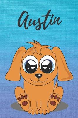 Book cover for Austin dog coloring book / notebook / journal / diary