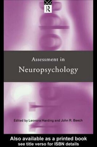 Cover of Assessment in Neuropsychology